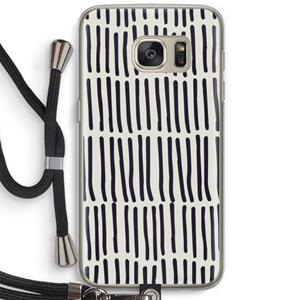 CaseCompany Moroccan stripes: Samsung Galaxy S7 Transparant Hoesje met koord