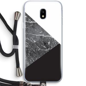 CaseCompany Combinatie marmer: Samsung Galaxy J3 (2017) Transparant Hoesje met koord
