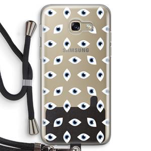 CaseCompany Eyes pattern: Samsung Galaxy A5 (2017) Transparant Hoesje met koord