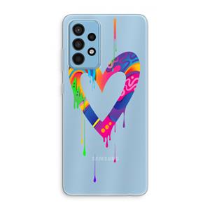 CaseCompany Melts My Heart: Samsung Galaxy A52 Transparant Hoesje