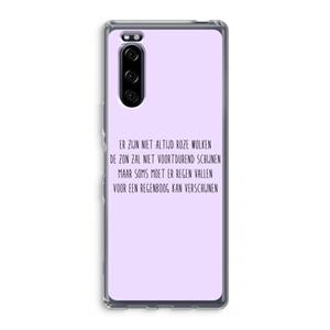 CaseCompany Regenboog: Sony Xperia 5 Transparant Hoesje