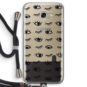 CaseCompany Eye pattern #2: Samsung Galaxy A5 (2017) Transparant Hoesje met koord