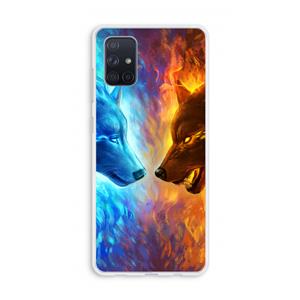 CaseCompany Fire & Ice: Galaxy A71 Transparant Hoesje