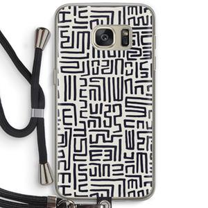 CaseCompany Moroccan Print: Samsung Galaxy S7 Transparant Hoesje met koord