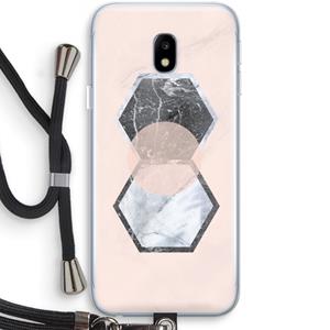 CaseCompany Creatieve toets: Samsung Galaxy J3 (2017) Transparant Hoesje met koord