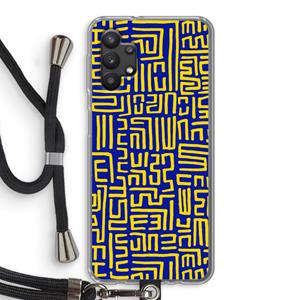 CaseCompany Majorelle Blue Print: Samsung Galaxy A32 5G Transparant Hoesje met koord