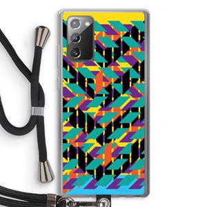 CaseCompany Skew Bee 1: Samsung Galaxy Note 20 / Note 20 5G Transparant Hoesje met koord