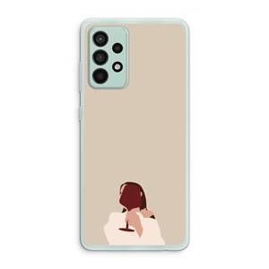 CaseCompany I drink wine: Samsung Galaxy A52s 5G Transparant Hoesje