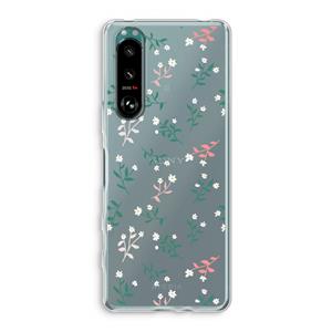 CaseCompany Small white flowers: Sony Xperia 5 III Transparant Hoesje