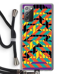 CaseCompany Skew Bee 2: Samsung Galaxy Note 20 / Note 20 5G Transparant Hoesje met koord