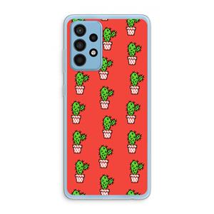 CaseCompany Mini cactus: Samsung Galaxy A52 Transparant Hoesje