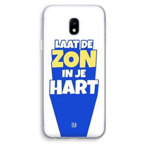 CaseCompany Laat de zon in je hart: Samsung Galaxy J3 (2017) Transparant Hoesje