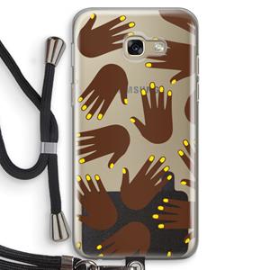 CaseCompany Hands dark: Samsung Galaxy A5 (2017) Transparant Hoesje met koord