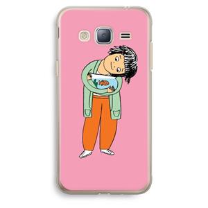 CaseCompany Visknuffel: Samsung Galaxy J3 (2016) Transparant Hoesje