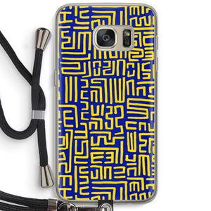 CaseCompany Majorelle Blue Print: Samsung Galaxy S7 Transparant Hoesje met koord