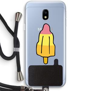 CaseCompany Raketijsje: Samsung Galaxy J3 (2017) Transparant Hoesje met koord