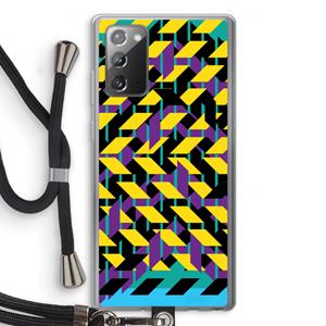 CaseCompany Skew Bee 3: Samsung Galaxy Note 20 / Note 20 5G Transparant Hoesje met koord