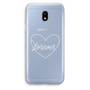 CaseCompany Forever heart pastel: Samsung Galaxy J3 (2017) Transparant Hoesje