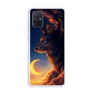 CaseCompany Night Guardian: Galaxy A71 Transparant Hoesje