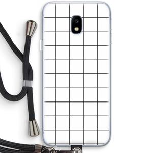 CaseCompany Rooster: Samsung Galaxy J3 (2017) Transparant Hoesje met koord