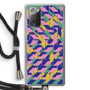 CaseCompany Skew Blush 1: Samsung Galaxy Note 20 / Note 20 5G Transparant Hoesje met koord
