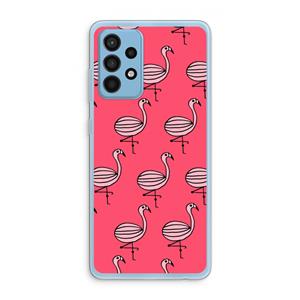 CaseCompany Flamingo: Samsung Galaxy A52 Transparant Hoesje