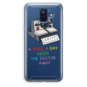 CaseCompany Smile: Samsung Galaxy A6 (2018) Transparant Hoesje