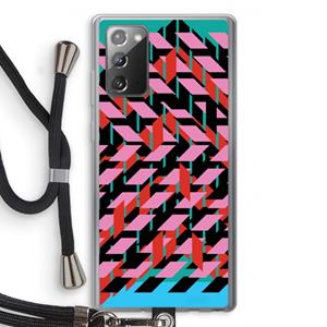 CaseCompany Skew Blush 2: Samsung Galaxy Note 20 / Note 20 5G Transparant Hoesje met koord