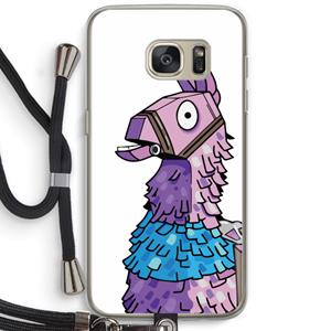 CaseCompany Lama: Samsung Galaxy S7 Transparant Hoesje met koord
