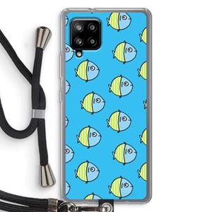 CaseCompany Visjes: Samsung Galaxy A42 5G Transparant Hoesje met koord