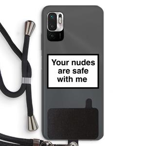 CaseCompany Safe with me: Xiaomi Redmi Note 10 5G Transparant Hoesje met koord