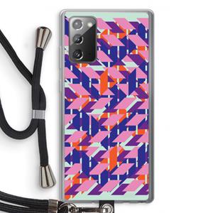 CaseCompany Skew Blush 3: Samsung Galaxy Note 20 / Note 20 5G Transparant Hoesje met koord
