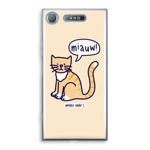 CaseCompany Miauw: Sony Xperia XZ1 Transparant Hoesje