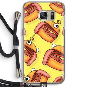 CaseCompany Hamburger: Samsung Galaxy S7 Transparant Hoesje met koord