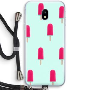 CaseCompany Waterijsje: Samsung Galaxy J3 (2017) Transparant Hoesje met koord