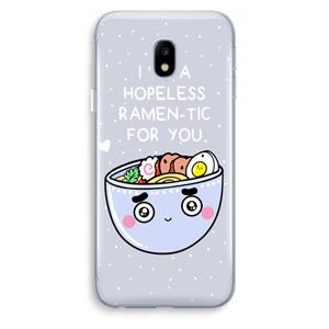 CaseCompany I'm A Hopeless Ramen-Tic For You: Samsung Galaxy J3 (2017) Transparant Hoesje