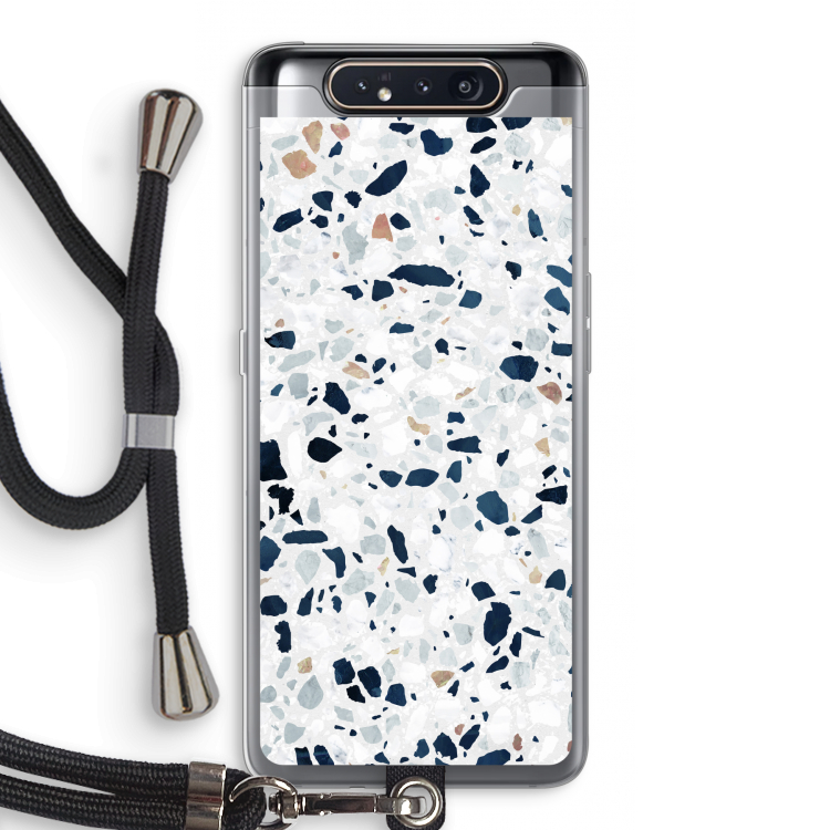 CaseCompany Terrazzo N°1: Samsung Galaxy A80 Transparant Hoesje met koord