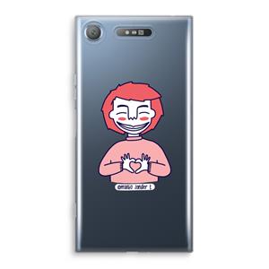 CaseCompany Hartje: Sony Xperia XZ1 Transparant Hoesje