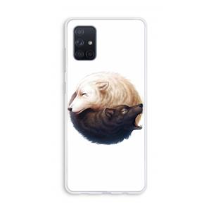 CaseCompany Yin Yang Wolves: Galaxy A71 Transparant Hoesje