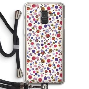 CaseCompany Planets Space: Samsung Galaxy A8 (2018) Transparant Hoesje met koord