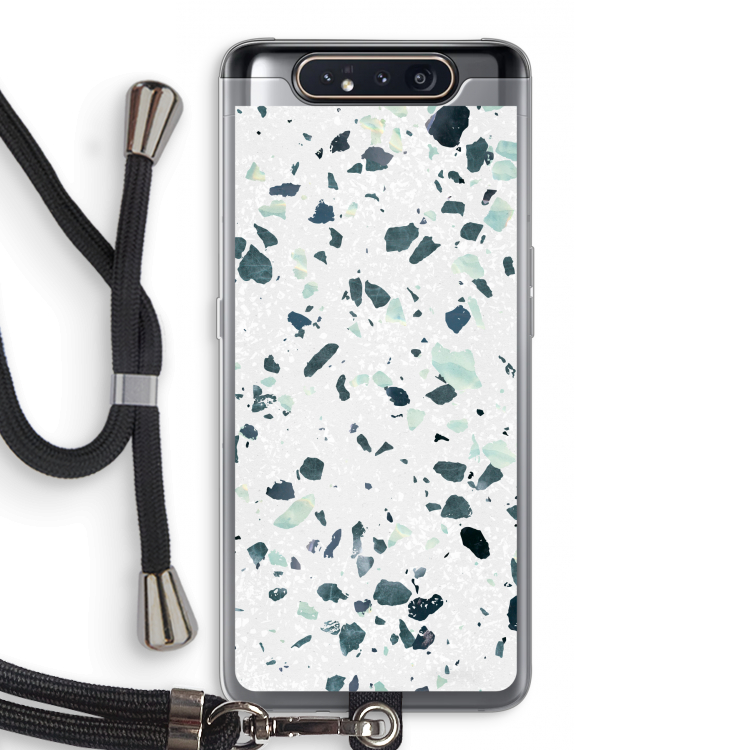 CaseCompany Terrazzo N°2: Samsung Galaxy A80 Transparant Hoesje met koord