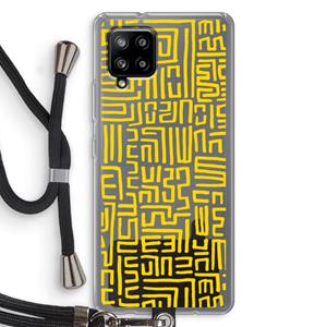 CaseCompany Majorelle Blue Print: Samsung Galaxy A42 5G Transparant Hoesje met koord