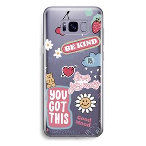 CaseCompany Positivity: Samsung Galaxy S8 Plus Transparant Hoesje