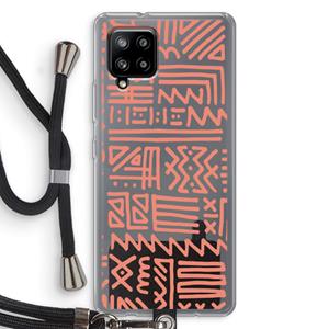 CaseCompany Marrakech Pink: Samsung Galaxy A42 5G Transparant Hoesje met koord