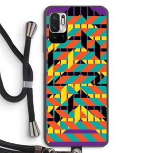 CaseCompany Skew Bee 2: Xiaomi Redmi Note 10 5G Transparant Hoesje met koord