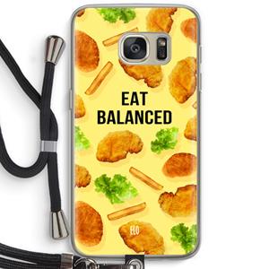 CaseCompany Eat Balanced: Samsung Galaxy S7 Transparant Hoesje met koord