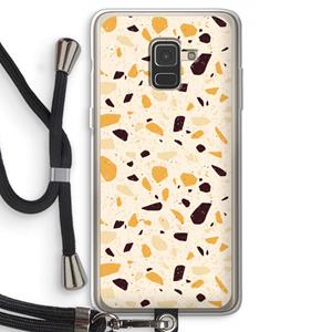 CaseCompany Terrazzo N°13: Samsung Galaxy A8 (2018) Transparant Hoesje met koord