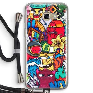 CaseCompany No Rules: Samsung Galaxy A5 (2017) Transparant Hoesje met koord