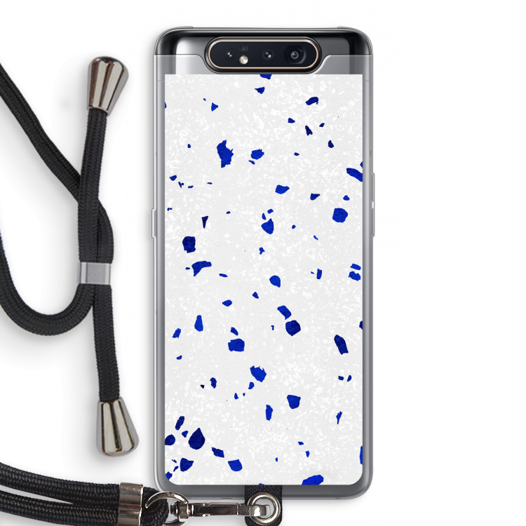 CaseCompany Terrazzo N°5: Samsung Galaxy A80 Transparant Hoesje met koord