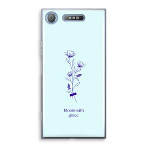 CaseCompany Bloom with grace: Sony Xperia XZ1 Transparant Hoesje